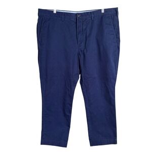 Polo Ralph Lauren Stretch Straight Fit Chino Pants Mens Actual 42x28 Blue Cotton